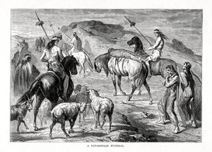 Een Patagonische begrafenis, 1877 door Unbekannt