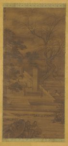 Een dichter dromend in zijn paviljoen aan de rivier, Ming of Qing-dynastie, 17e eeuw
