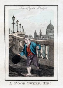 Een arme schoorsteenveger, meneer!, Blackfriars Bridge, Londen, 1805 door Unbekannt
