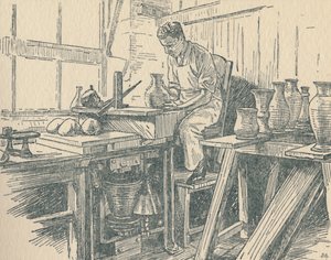 Een Potter aan het Werk, 1910 door Unbekannt
