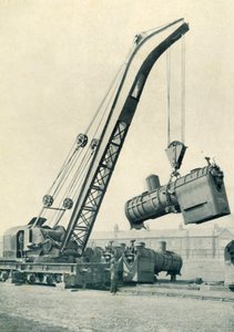 Een spoorweg hijskraan, 1922 door Unbekannt