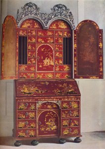 Een Rood Lak Kabinet, ca. 1685, 1936 door Unbekannt