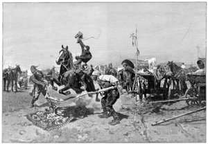Een Russische paardenmarkt
