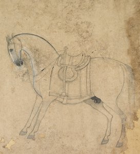 Een gezadeld paard, ca. 1750 door Unbekannt
