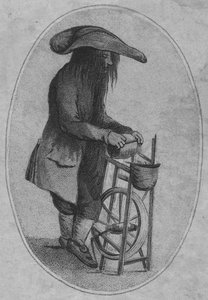 Een schets van een messenslijper, 1753
