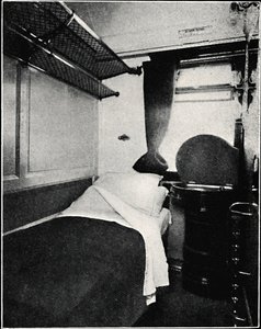 Een slaapplaats in de Night Scotsman, London & North Eastern Railway, 1926