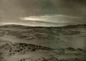 Een uitzicht naar het noorden, richting de stervende zon, in maart, ca. 1908, 1909 door Unbekannt