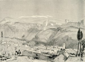 Een Uitzicht op het Alhambra vanaf de Albaycin, 19e eeuw, 1907 door Unbekannt