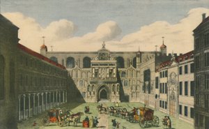 Een uitzicht op de Guildhall van de stad Londen