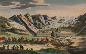 Een uitzicht op de beroemde Grote Muur van China, 1782 door Unbekannt