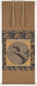 Een vogel op een bamboestomp, Momoyama-periode, 1568-1615 door Unbekannt