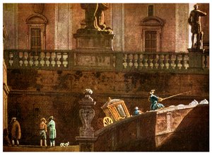 Een koets in Rome door Unbekannt