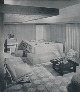 Een gecombineerde woon- en eetkamer, 1942