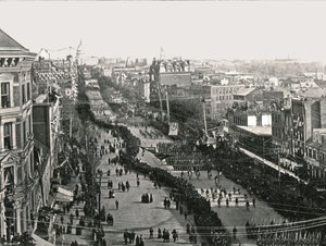Een feestdag in de Amerikaanse hoofdstad, Washington DC, VS, 1895