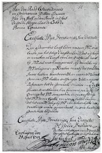 Een brief van de Nederlandse Oost-Indische Compagnie aan Willem Adriaan van der Stel, 18e eeuw 1931 door Unbekannt