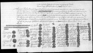 Een brief met betrekking tot Charles Stuart, Bonnie Prince Charlie, 18e eeuw