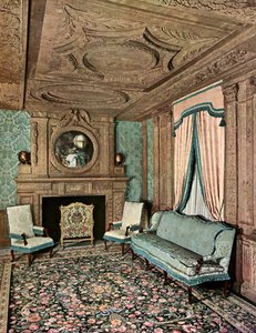 Een woonkamer tijdens het bewind van Lodewijk XIII, Hôtel Marion du Fresne, Saint-Malo, Frankrijk, 1938 door Unbekannt