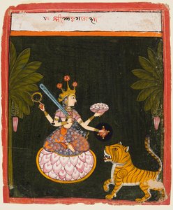 Een pagina uit een Devi-serie, c. 1660 door Unbekannt