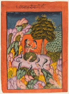 Een pagina uit een Ragamala-serie: Asavari Ragini, begin 1700s