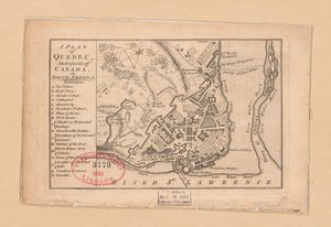 Een plan van Quebec, metropool van Canada in Noord-Amerika door Unbekannt