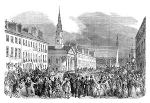 Een processie van afvallige predikanten van de St. Andrews Kerk, Edinburgh, ca. 1895