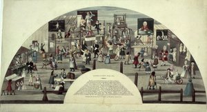 Een scène van Bartholomew Fair, 18e eeuw door Unbekannt