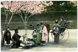 Een straatverkoper, Japan, 1904