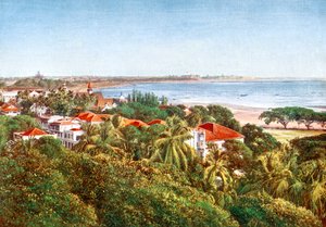 Een uitzicht vanaf de Ridge, Bombay, India, begin 20e eeuw