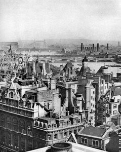 Een uitzicht zuidoostwaarts vanaf Bush House tot aan Blackheath, Londen