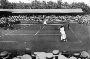 Een damesfinale op het oude Wimbledon, 1905