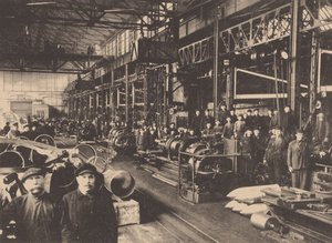 Een werkplaats van de Putilov-fabriek, ca. 1914