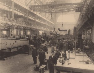 Een werkplaats van de Putilov-fabriek door Unbekannt