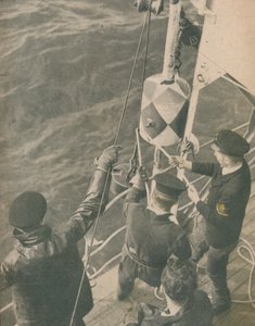 Aan boord van een Britse mijnenveger door Unbekannt