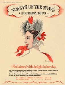 Met vreugde toegejuicht in haar tijd, Toasts van de stad - Lucinda 1835, 1940 door Unbekannt