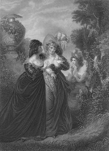 Act III Scene i uit Veel drukte om niets, 19e eeuw