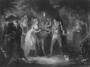Act V Scene iv uit Zoals u het wilt, 19e eeuw door Unbekannt