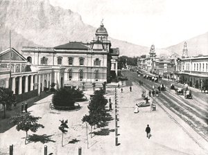 Adderley Street, met de Commercial Exchange en Standard Bank, Kaapstad, Zuid-Afrika, 1895 door Unbekannt