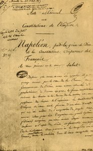 Aanvullende akte bij de grondwetten van het Keizerrijk, 22 april 1815, 1921 door Unbekannt