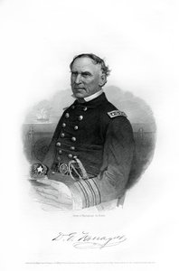 Admiraal David Farragut, US Navy officier in de Amerikaanse Burgeroorlog, 1862-1867 door Unbekannt