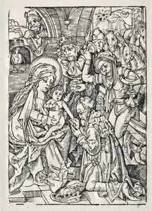 Aanbidding van de Koningen, ca. 1500 door Unbekannt