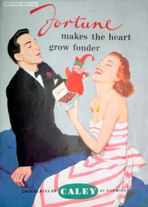 Advertentie voor Caley-chocolade, 1951