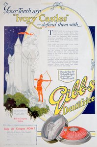Advertentie voor Gibbs Solid Dentifrice, 1922 door Unbekannt