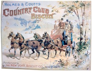 Advertentie voor Holmes en Coutts Country Club Biscuits