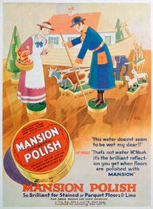 Advertentie voor Mansion antiseptische vloerpoets, 1933 door Unbekannt