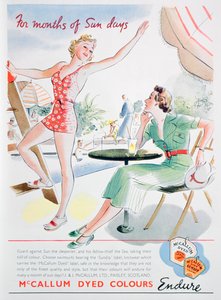 Advertentie voor McCallum geverfde kleuren, 1937 door Unbekannt