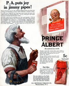 Advertentie voor Prince Albert pijptabak, 1913