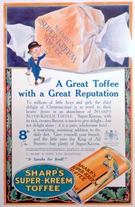Advertentie voor Sharps Super-Kreem Toffee, 1922