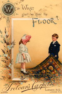 Advertentie voor Treloars tapijten, van Ludgate Hill, Londen door Unbekannt