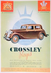 Advertentie voor de Crossley Regis auto, 1935 door Unbekannt