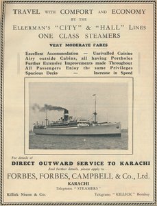 Advertentie voor Ellermans stoomschepen, 1936 door Unbekannt